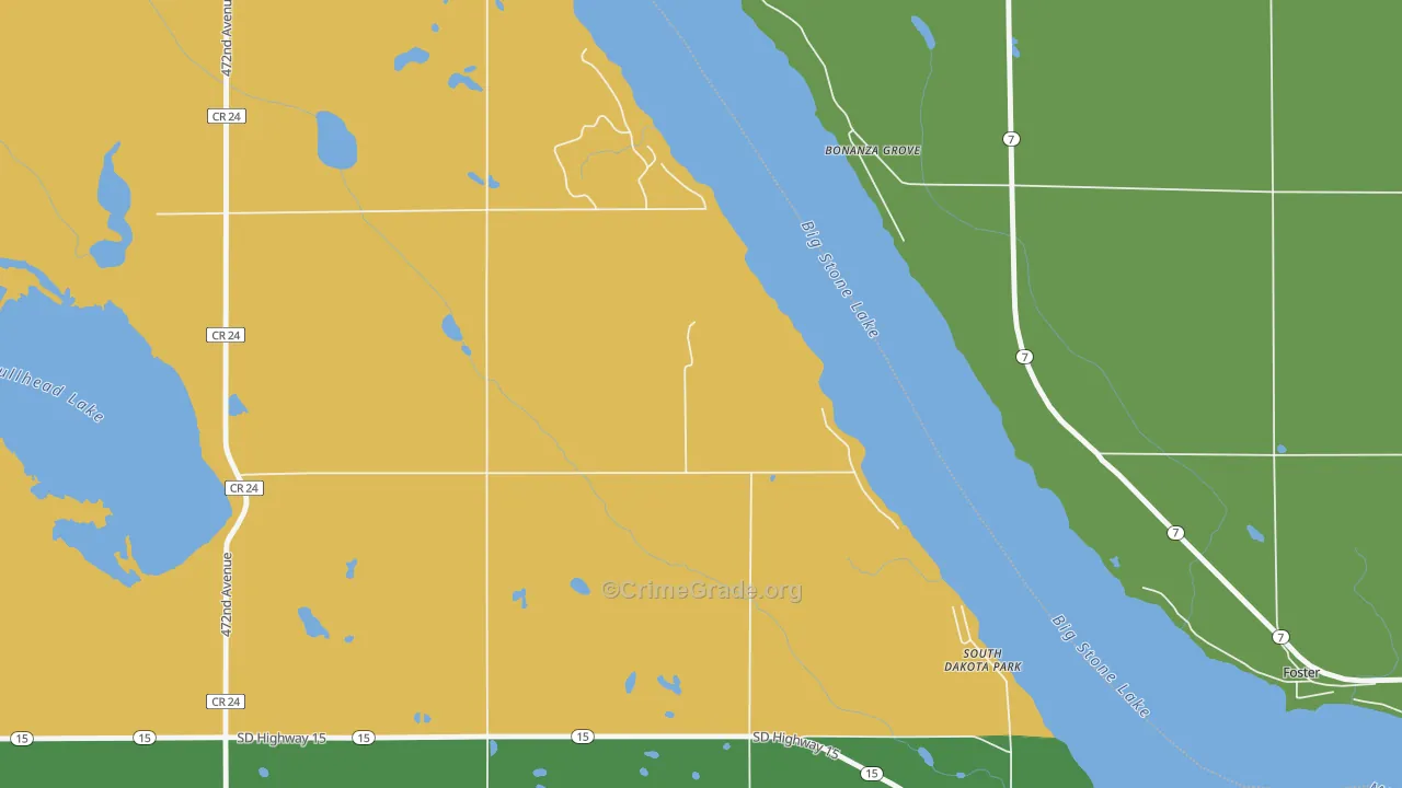 Madsen Beach, SD Map of Drug-Related Crime Rates