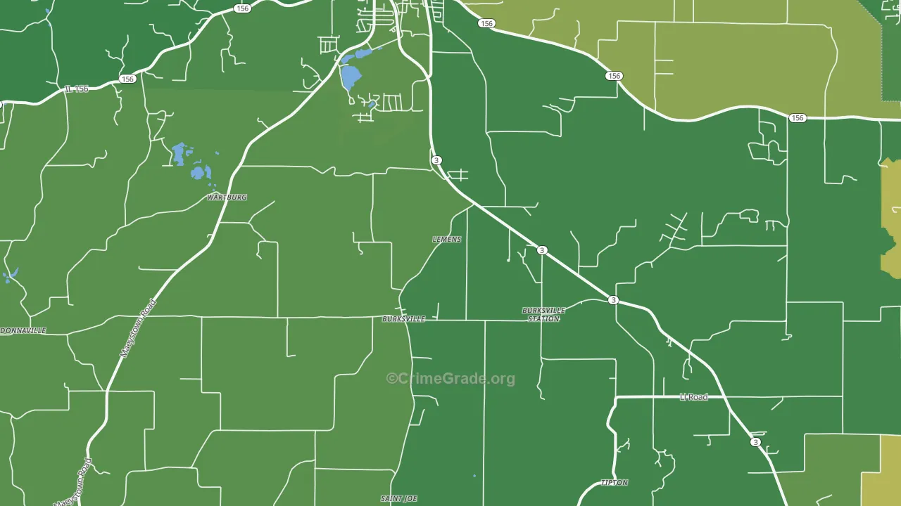 Maeystown, IL Map of Drug-Related Crime Rates