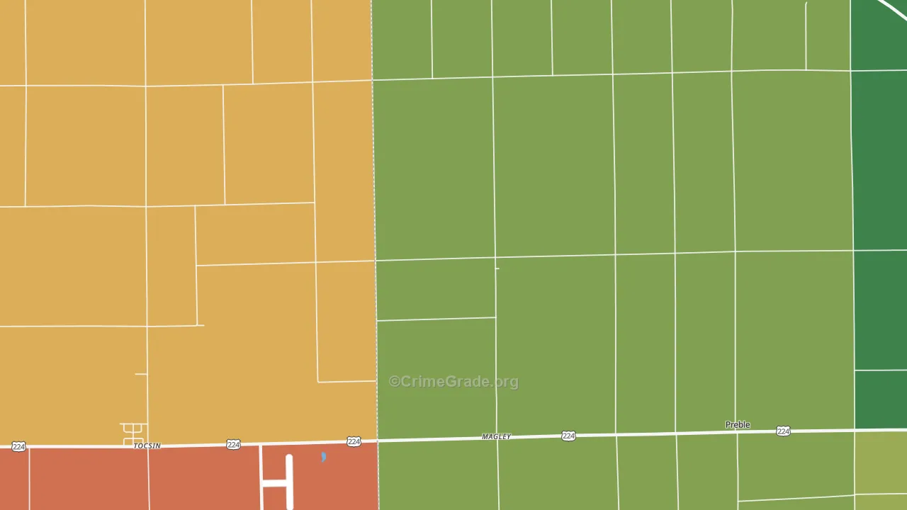 Magley, IN Map of Drug-Related Crime Rates