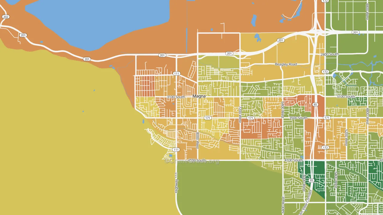 Magna, UT Map of Drug-Related Crime Rates