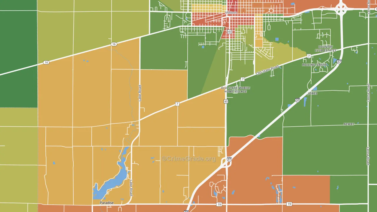 Magnet, IL Map of Drug-Related Crime Rates