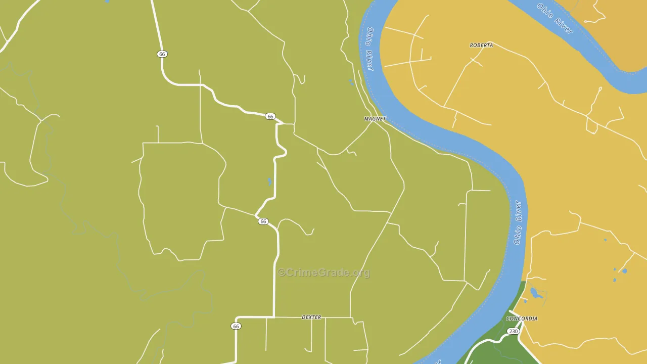 Magnet, IN Map of Drug-Related Crime Rates