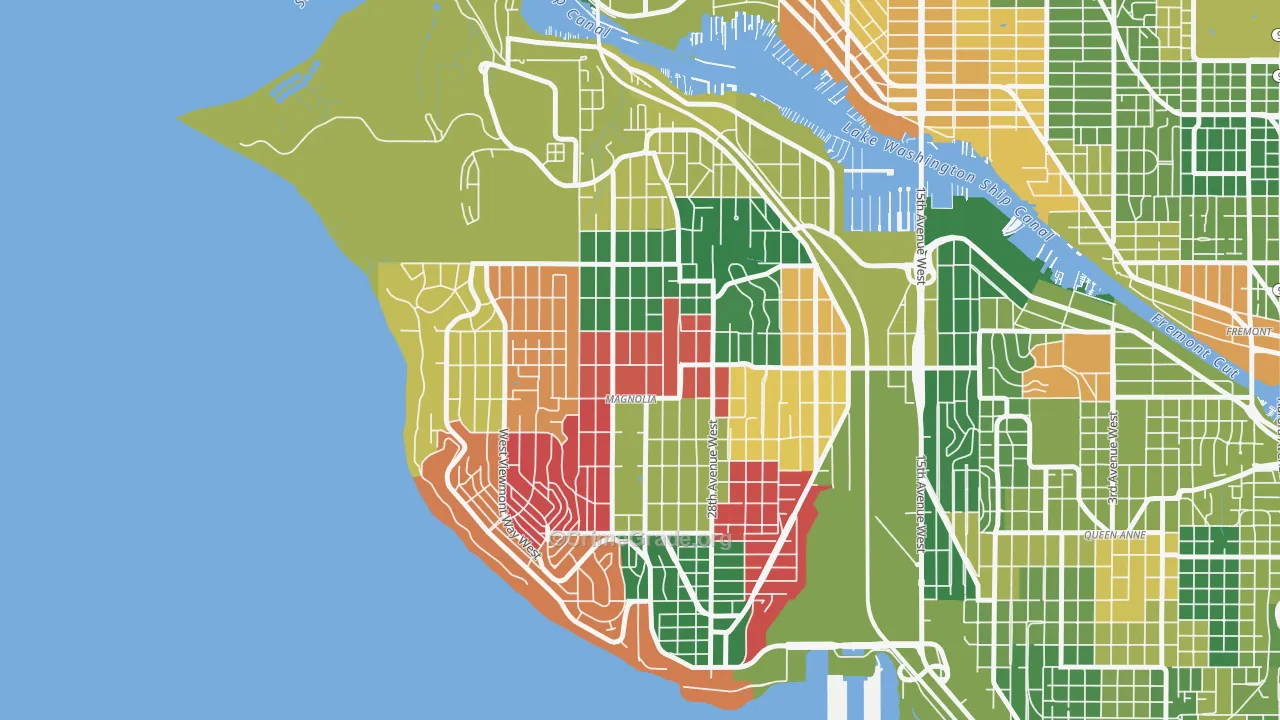 Magnolia, Seattle, WA Map of Drug-Related Crime Rates