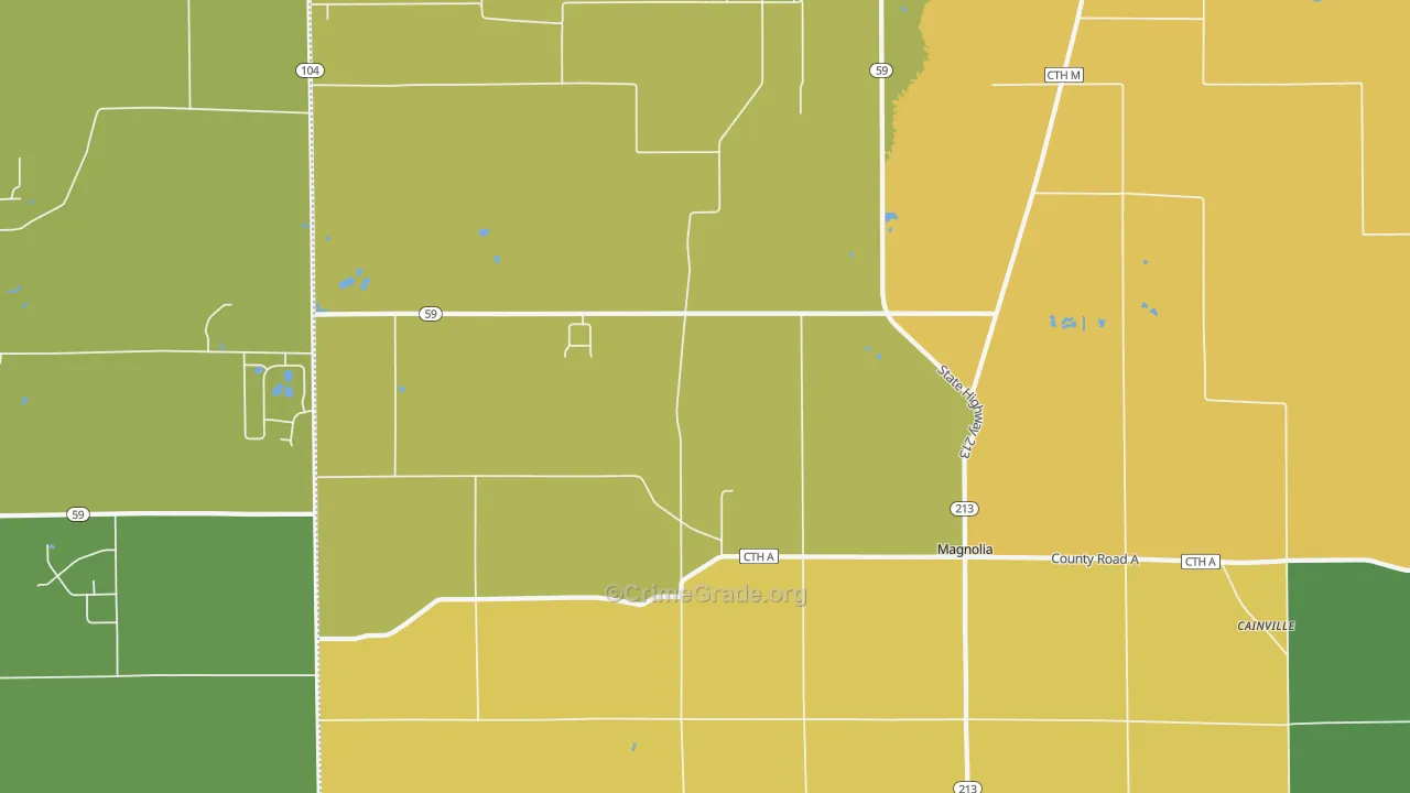 Magnolia, WI Map of Drug-Related Crime Rates