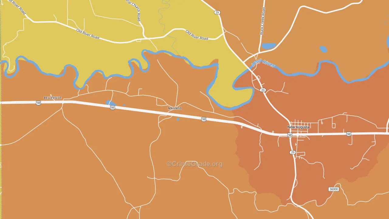 Mahned, MS Map of Drug-Related Crime Rates