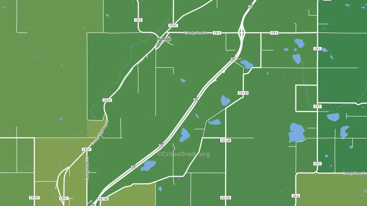 Mahtowa, MN Map of Drug-Related Crime Rates