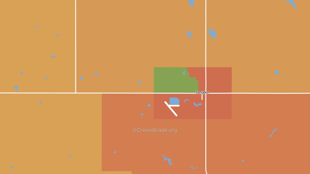 Maida, ND Map of Drug-Related Crime Rates