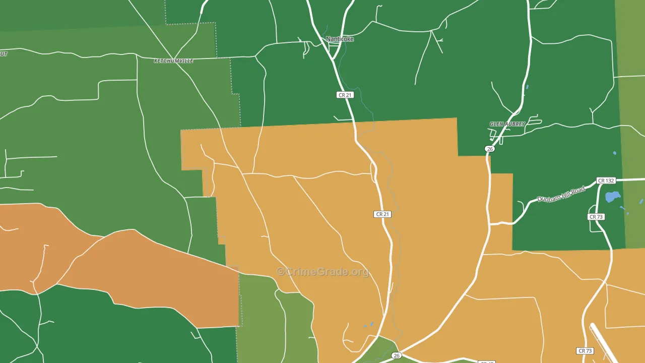 Maine, NY Map of Drug-Related Crime Rates