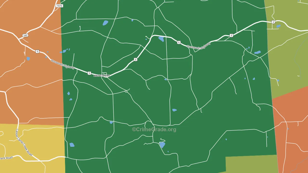 Mainesburg, PA Map of Drug-Related Crime Rates