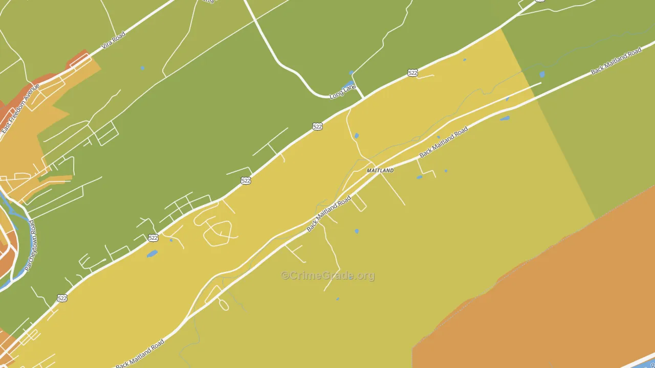 Maitland, PA Map of Drug-Related Crime Rates