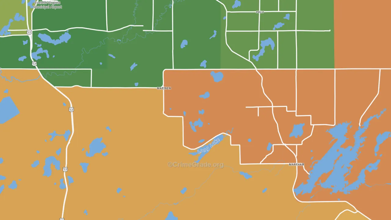 Makinen, MN Map of Drug-Related Crime Rates