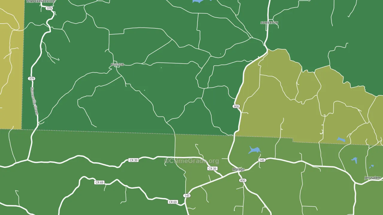 Malaga, OH Map of Drug-Related Crime Rates