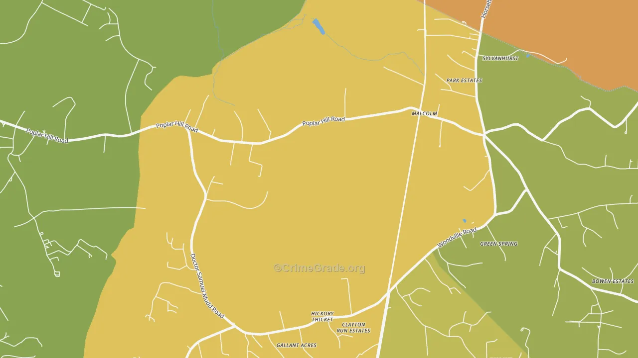 Malcolm, MD Map of Drug-Related Crime Rates