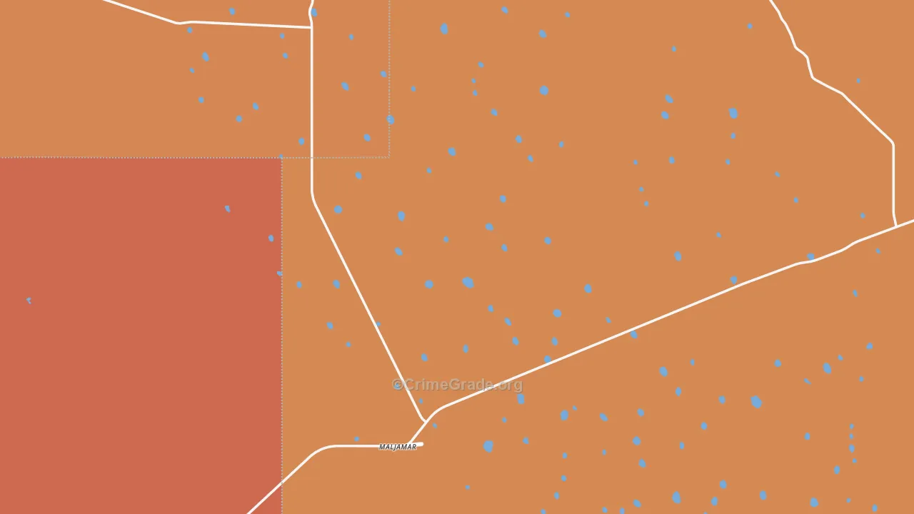 Maljamar, NM Map of Drug-Related Crime Rates