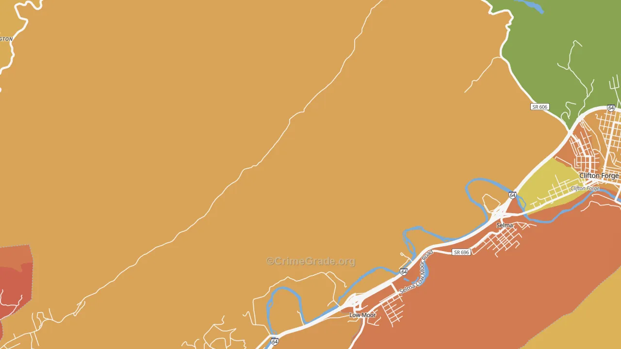 Mallow, VA Map of Drug-Related Crime Rates