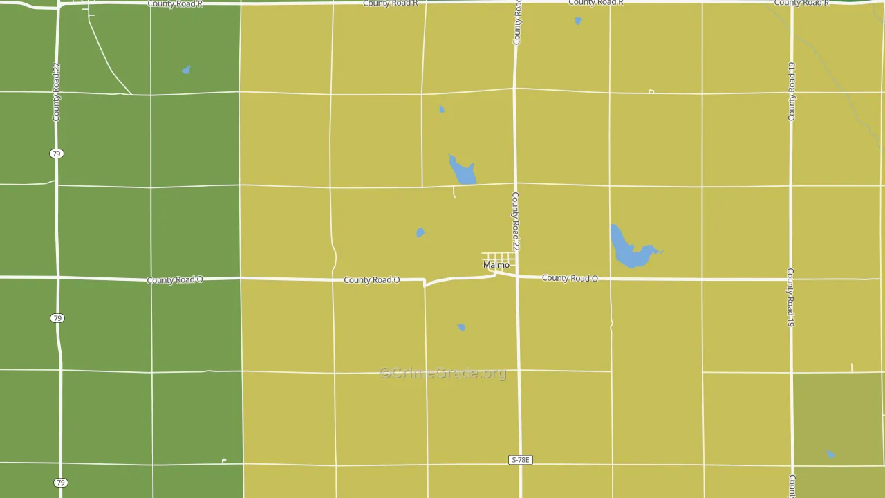 Malmo, NE Map of Drug-Related Crime Rates