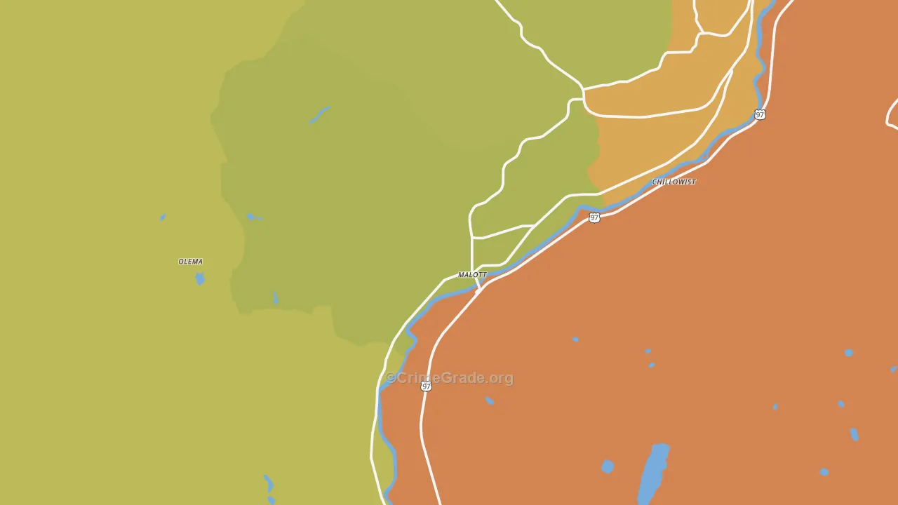 Malott, WA Map of Drug-Related Crime Rates