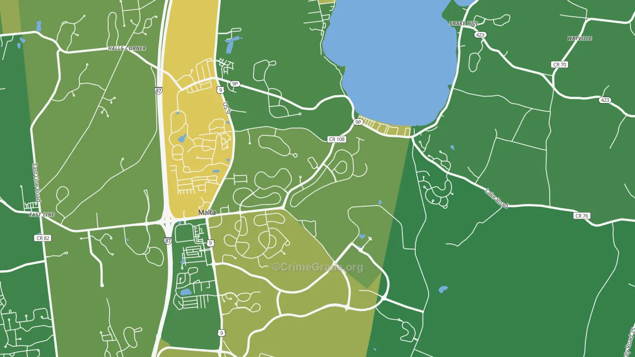 Malta, NY Map of Drug-Related Crime Rates