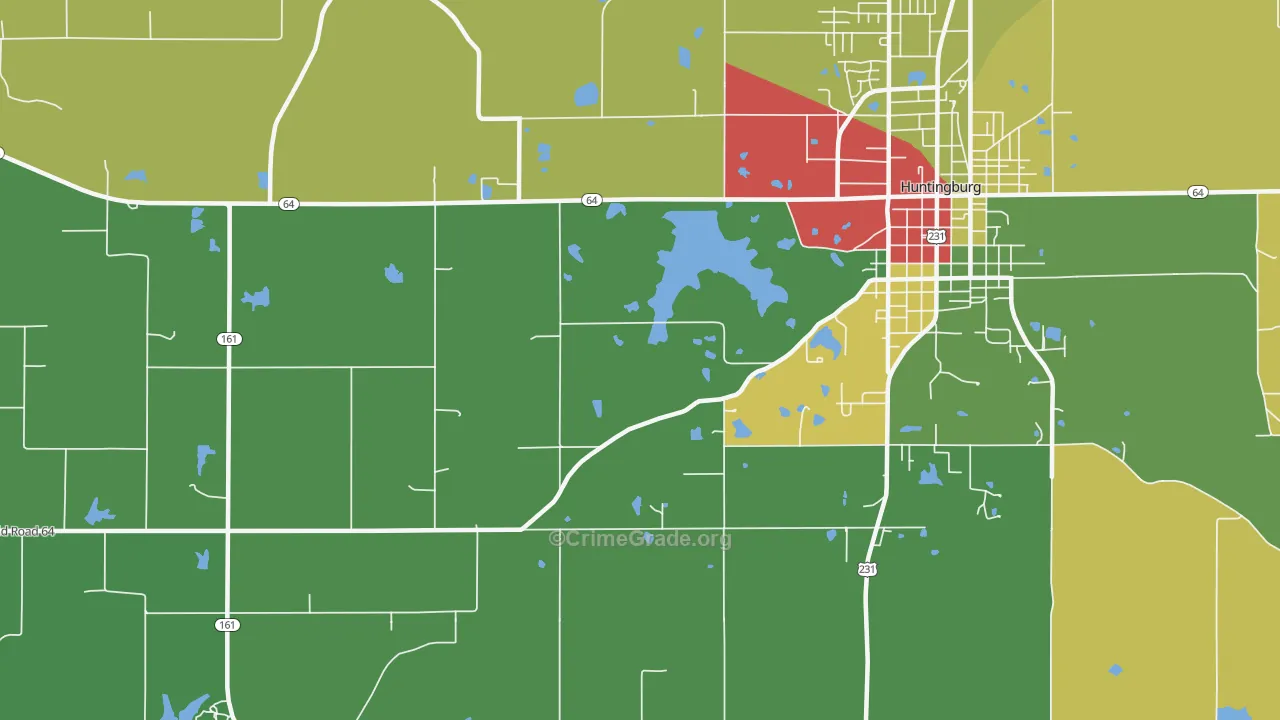 Maltersville, IN Map of Drug-Related Crime Rates