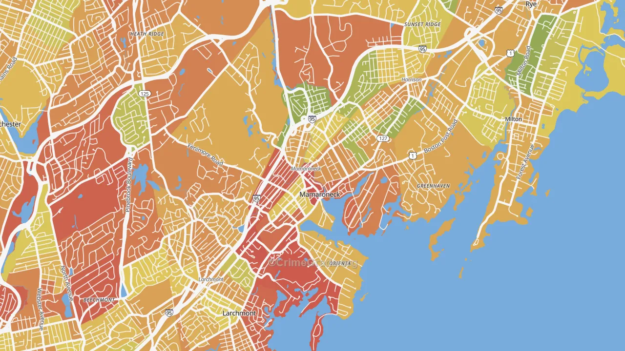 Mamaroneck, NY Map of Drug-Related Crime Rates