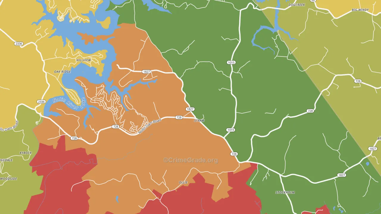 Mammoth Cave, KY Map of Drug-Related Crime Rates