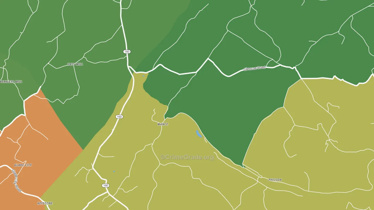 Mance, PA Map of Drug-Related Crime Rates