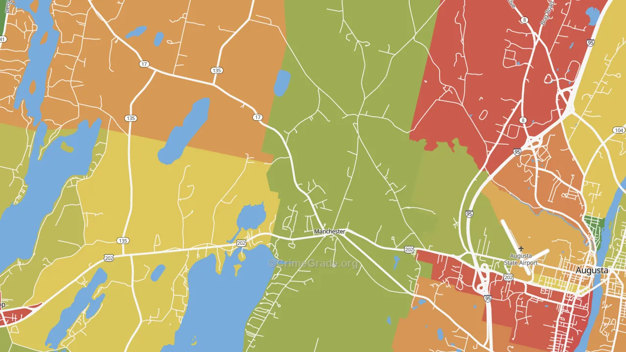 Manchester, ME Map of Drug-Related Crime Rates