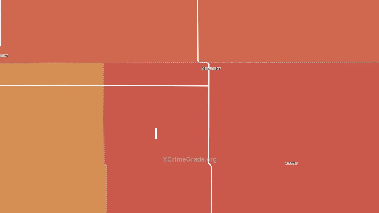 Manchester, OK Map of Drug-Related Crime Rates