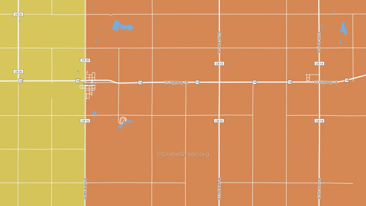 Manchester, SD Map of Drug-Related Crime Rates