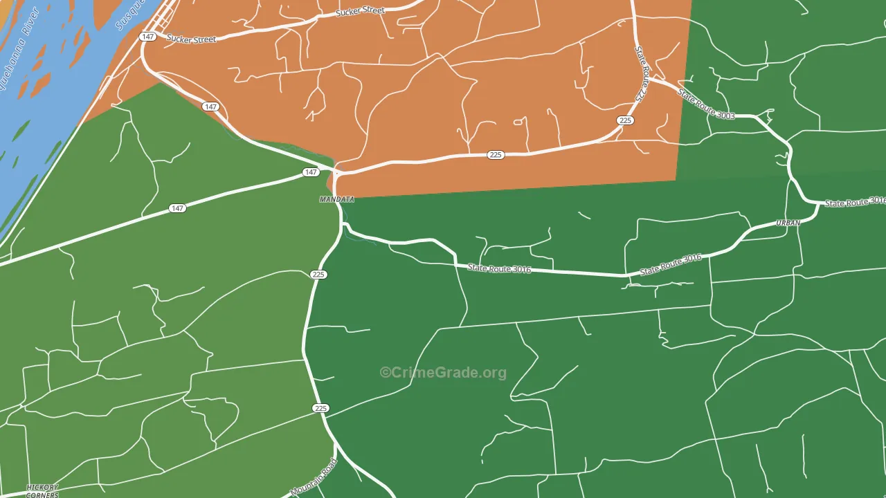 Mandata, PA Map of Drug-Related Crime Rates