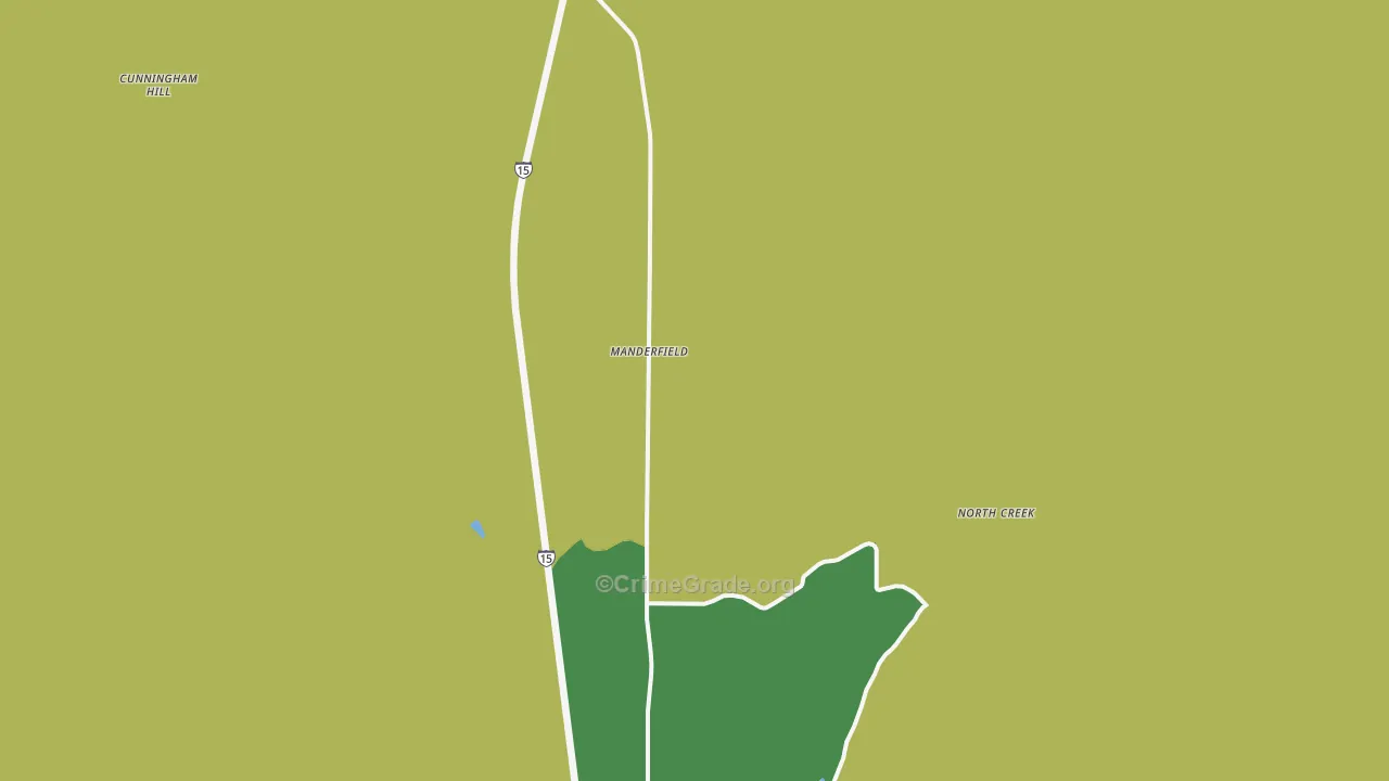 Manderfield, UT Map of Drug-Related Crime Rates
