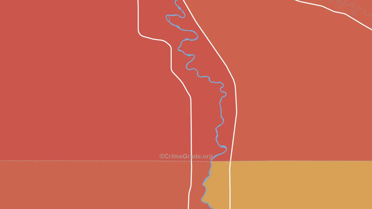 Manderson, WY Map of Drug-Related Crime Rates