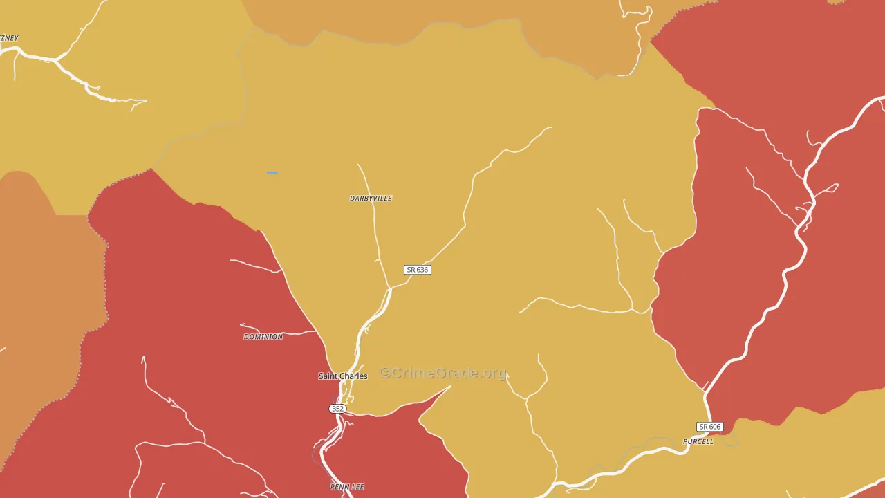 Maness, VA Map of Drug-Related Crime Rates