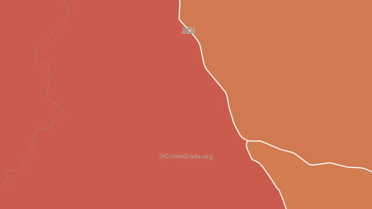 Mangas Springs, NM Map of Drug-Related Crime Rates