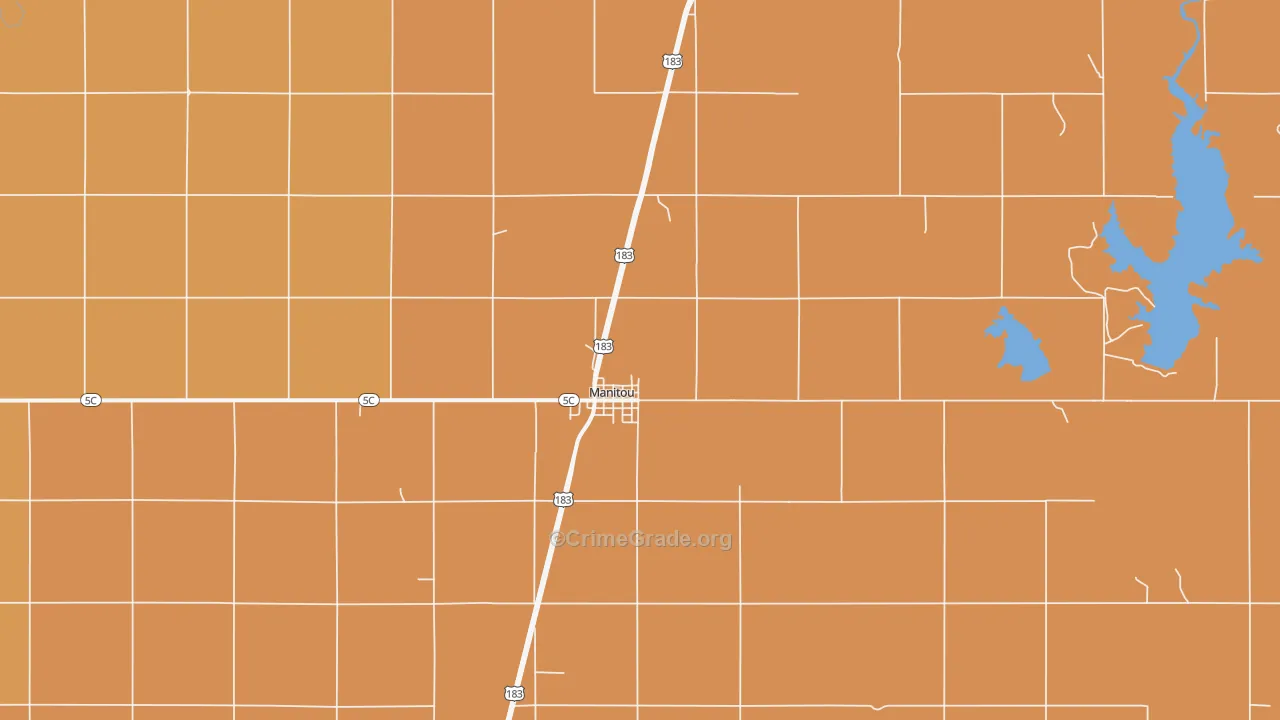 Manitou, OK Map of Drug-Related Crime Rates
