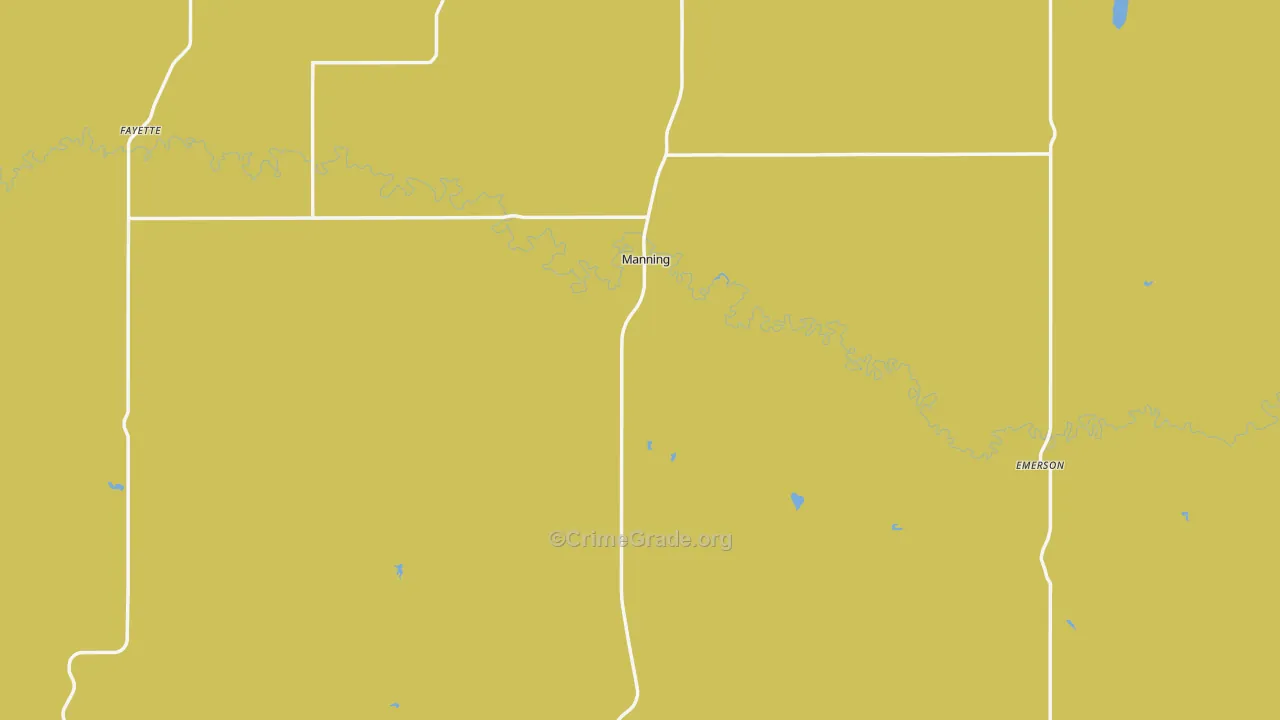 Manning, ND Map of Drug-Related Crime Rates