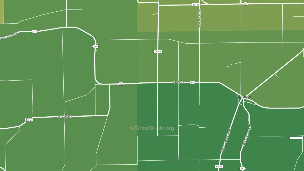 Manning, NY Map of Drug-Related Crime Rates
