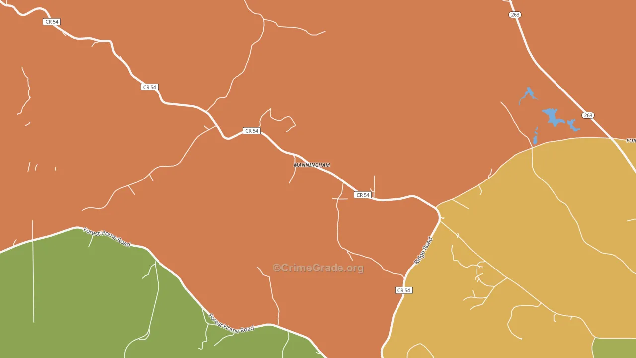 Manningham, AL Map of Drug-Related Crime Rates