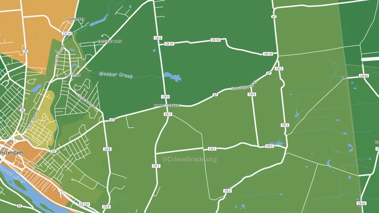 Manny Corners, NY Map of Drug-Related Crime Rates