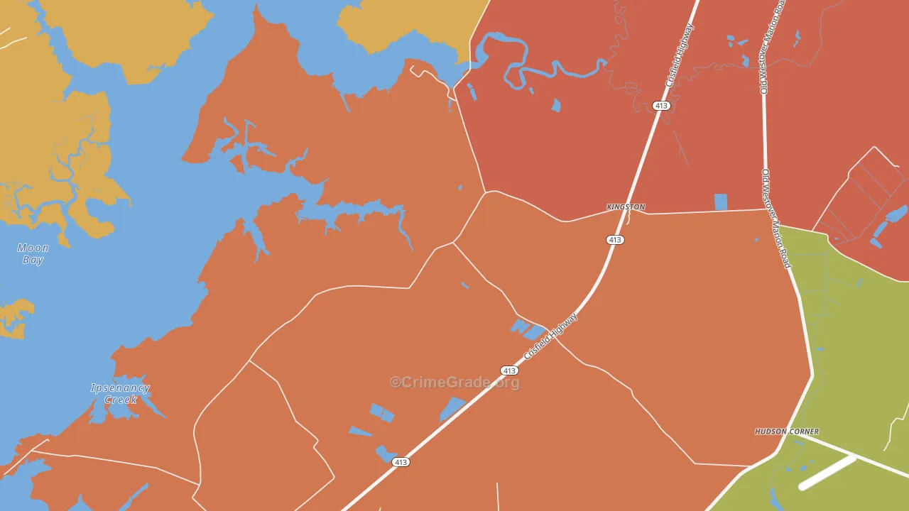 Manokin, MD Map of Drug-Related Crime Rates
