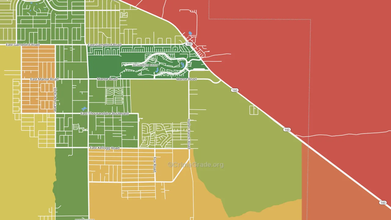 Manse, NV Map of Drug-Related Crime Rates