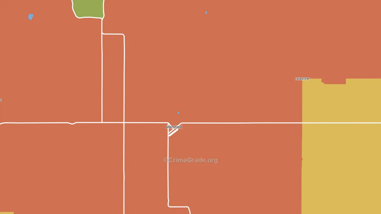 Mansfield, WA Map of Drug-Related Crime Rates
