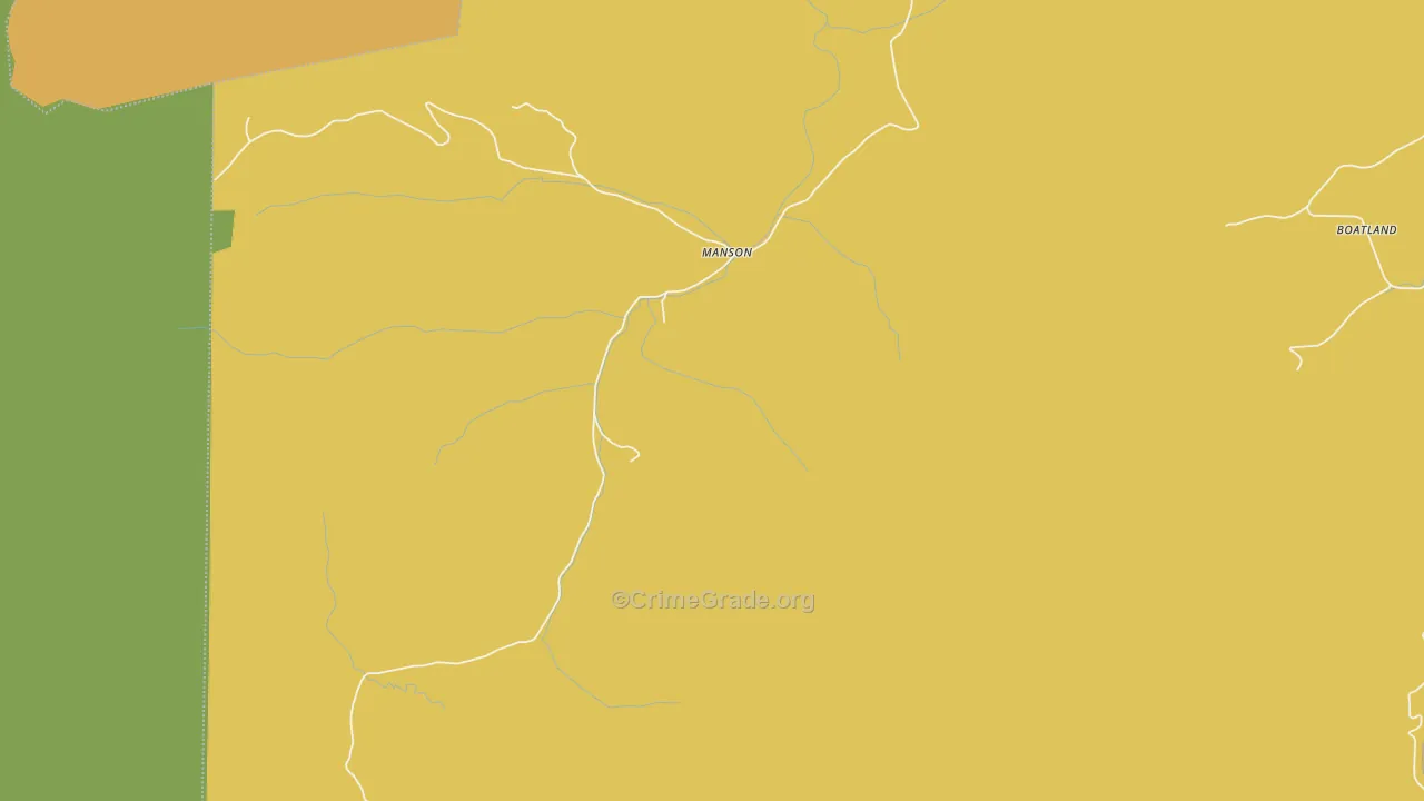 Manson, TN Map of Drug-Related Crime Rates