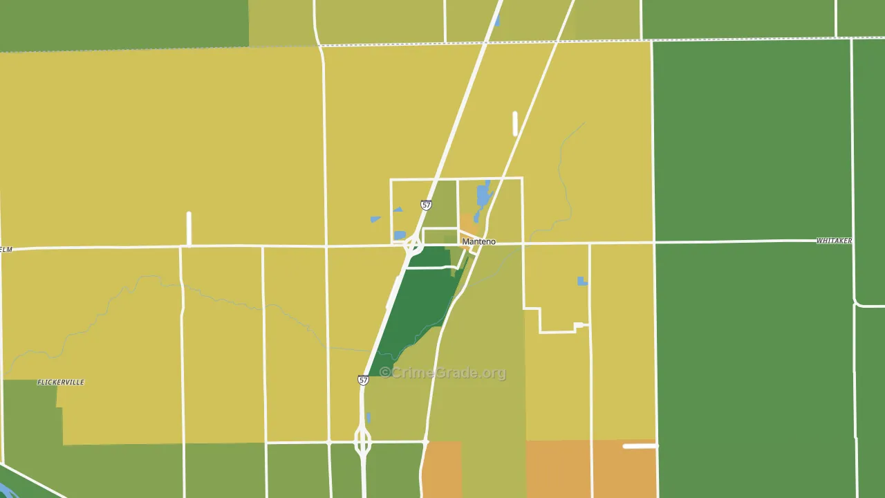 Manteno, IL Map of Drug-Related Crime Rates