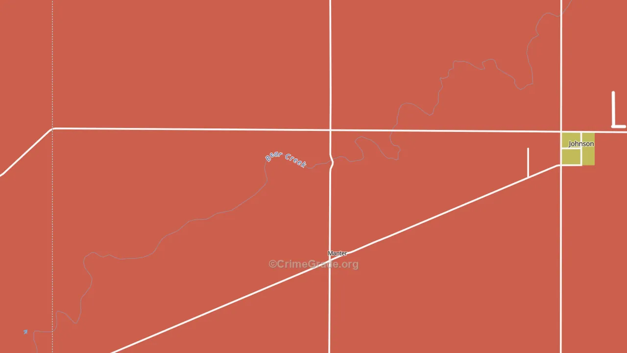 Manter, KS Map of Drug-Related Crime Rates