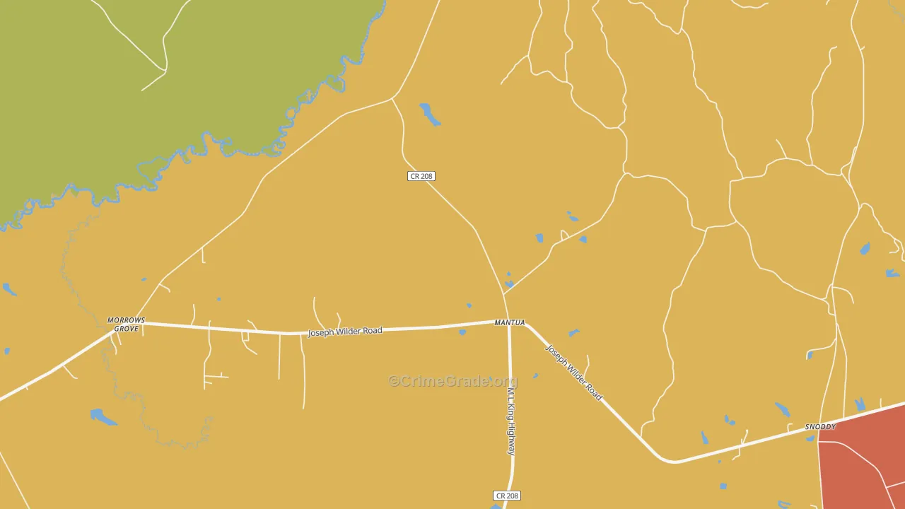 Mantua, AL Map of Drug-Related Crime Rates
