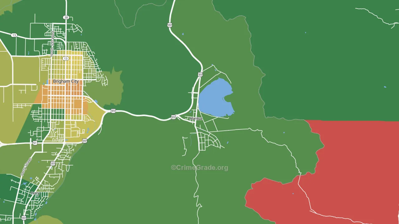 Mantua, UT Map of Drug-Related Crime Rates