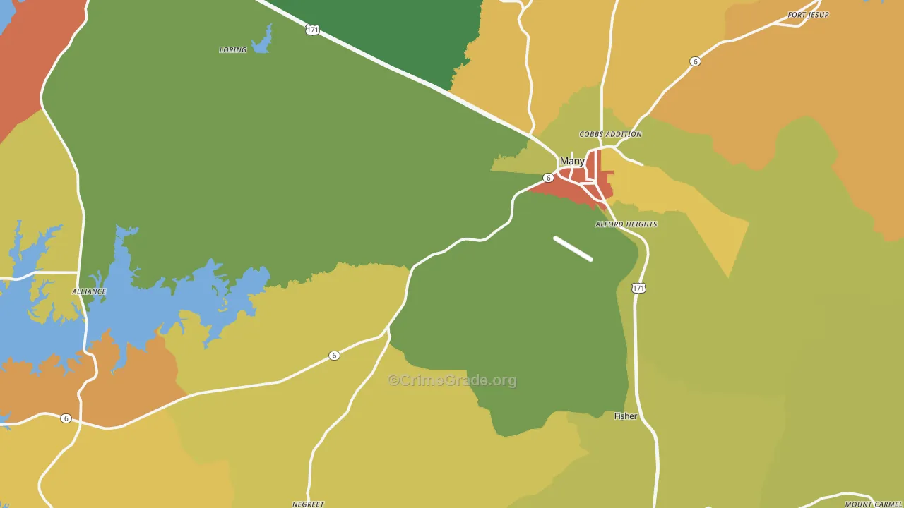 Many, LA Map of Drug-Related Crime Rates