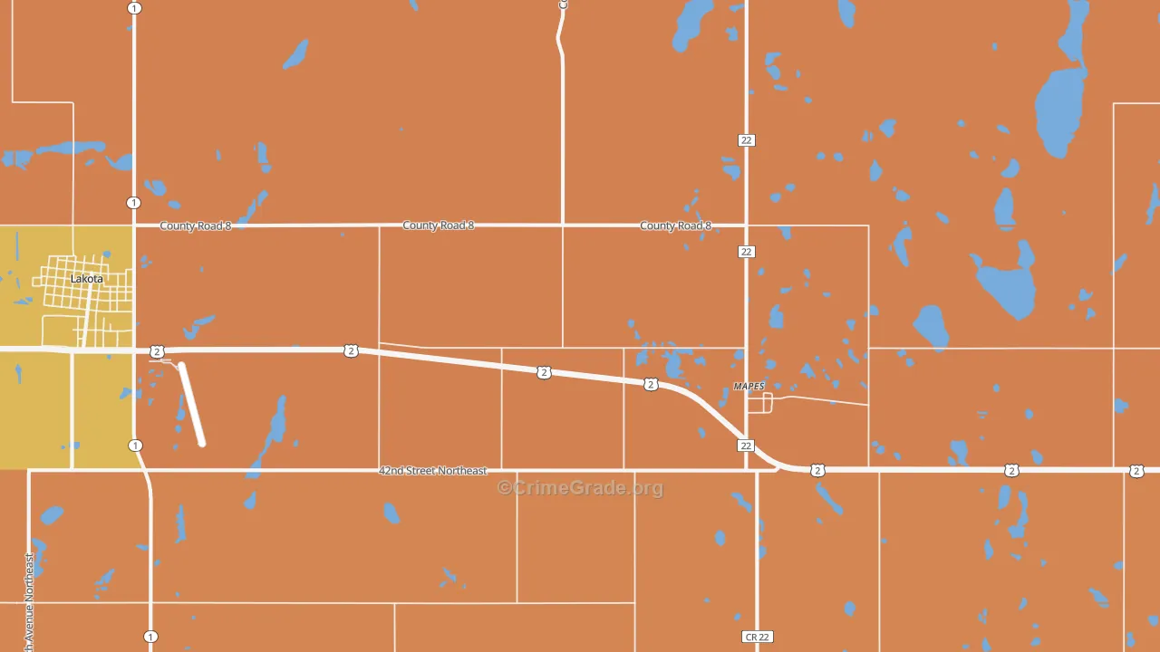 Mapes, ND Map of Drug-Related Crime Rates