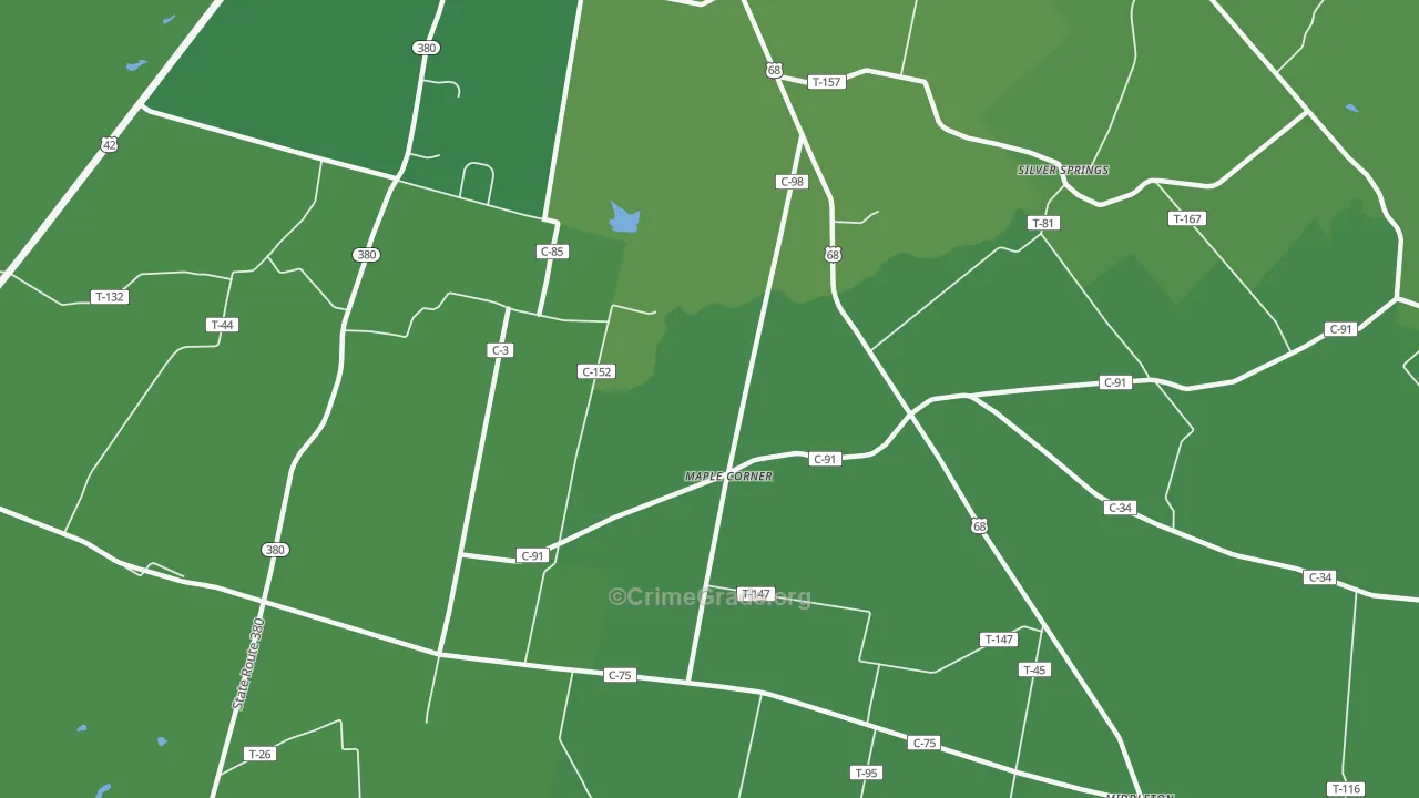Maple Corner, OH Map of Drug-Related Crime Rates